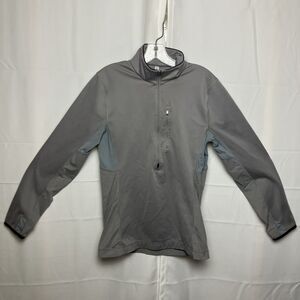 Lululemon Men's Barricade 1/2 Zip Wind Water Resistant Black Small Ambient Grey